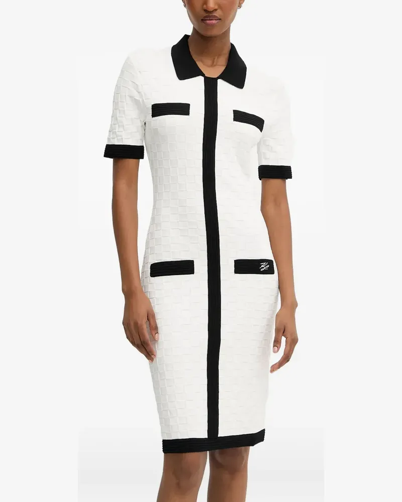 Karl Lagerfeld Tüllkleid mit Logo-Stickerei - Weiß Weiß