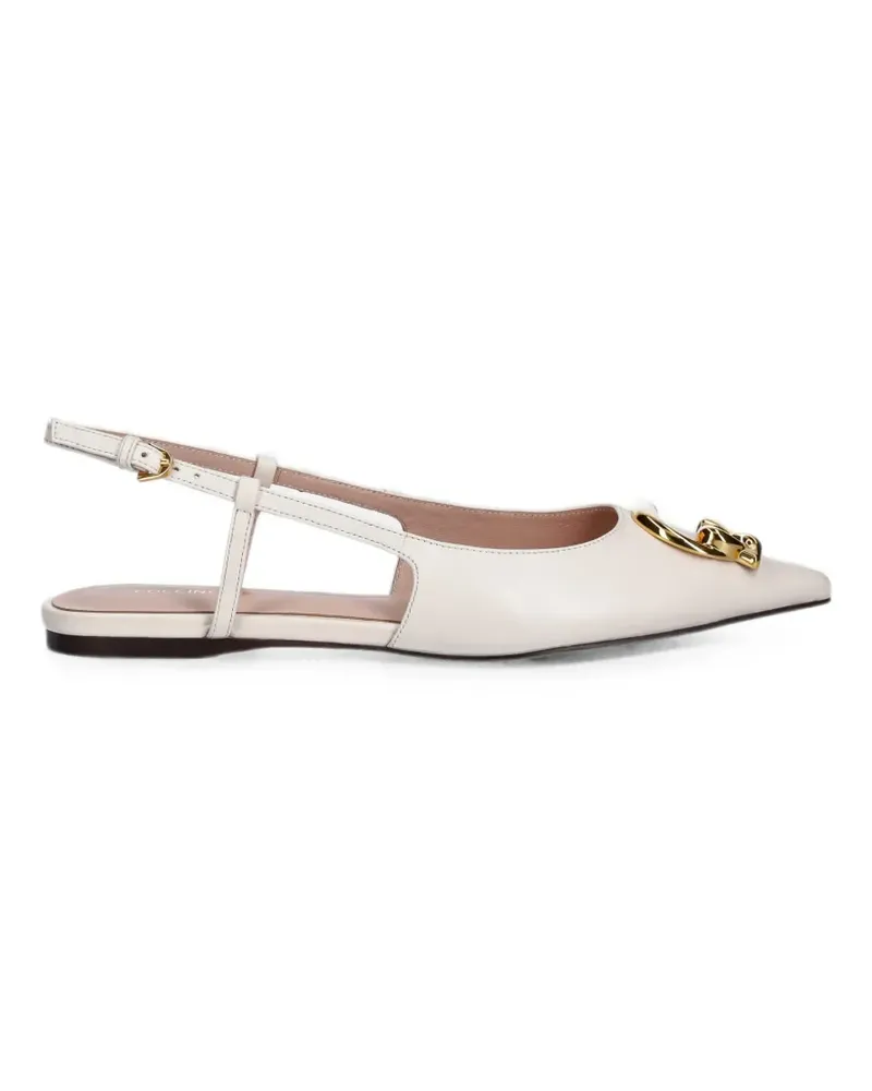 Coccinelle logo-plaque slingback pumps - Weiß Weiß