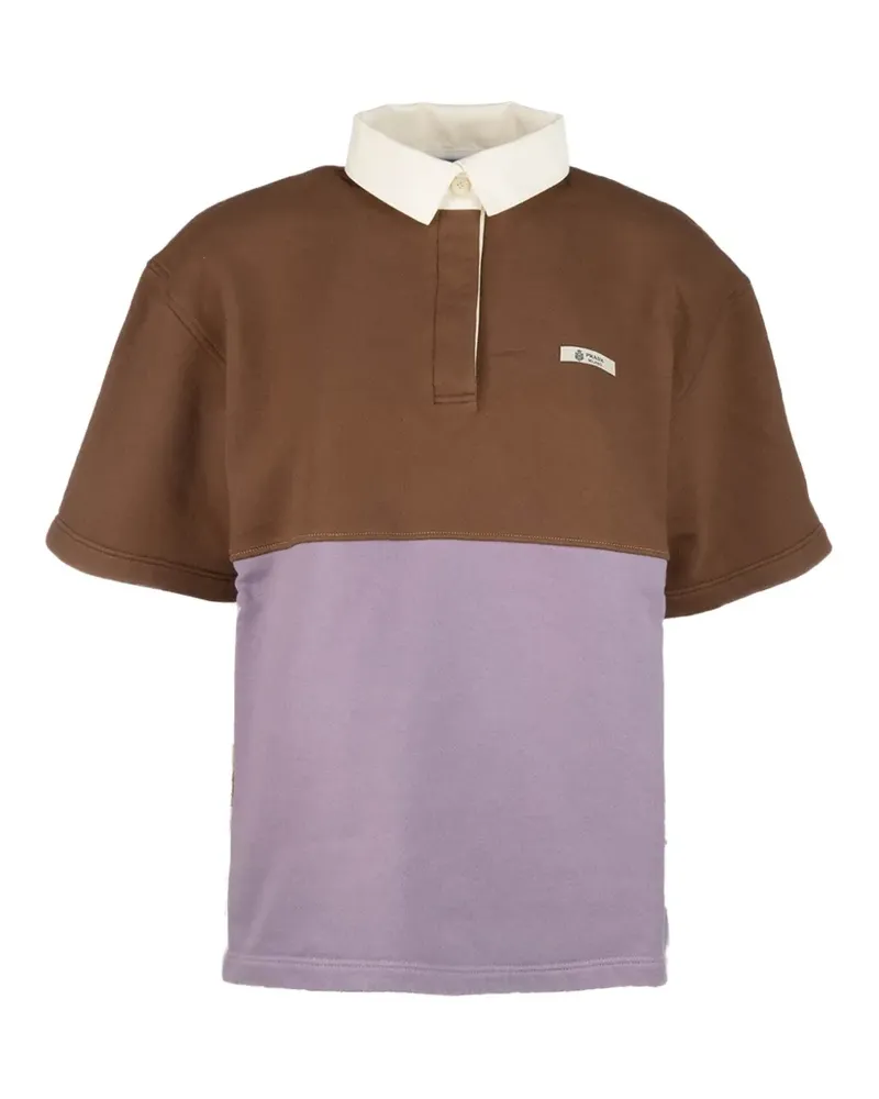 Prada panelled short-sleeve shirt - Braun Braun