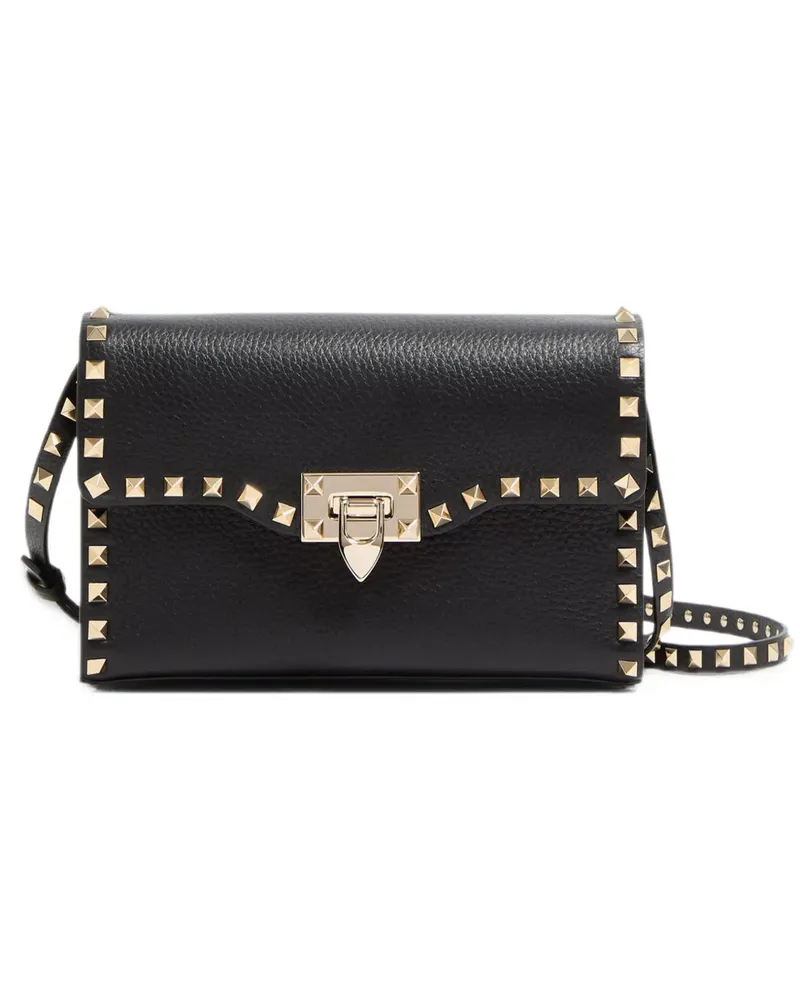 Valentino Garavani Small Rockstud grainy-calfskin crossbody bag - Schwarz Schwarz