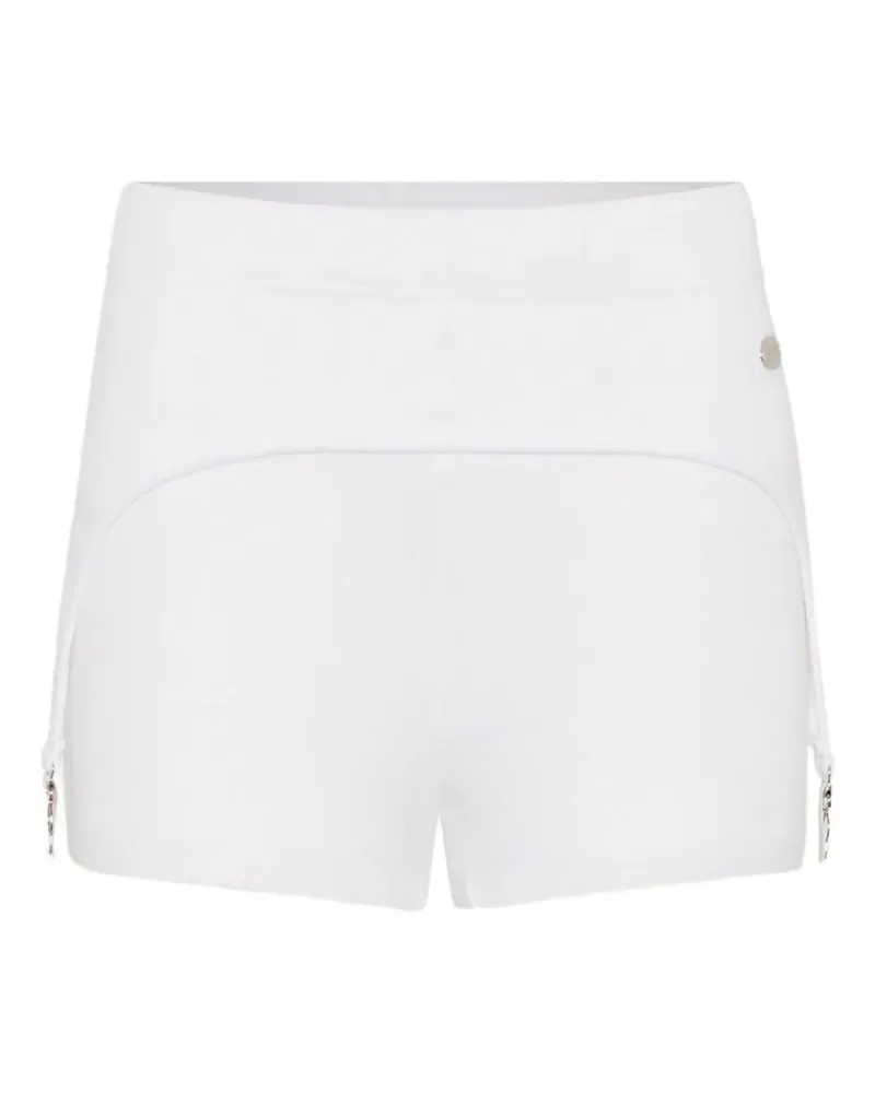Jean Paul Gaultier Gerippte Shorts mit Strumpfhalter - Weiß Weiß