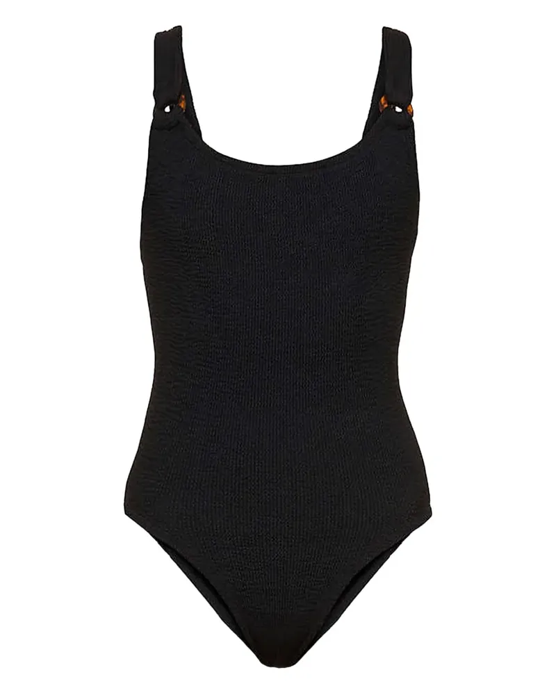 Hunza G Badeanzug mit Ring - Schwarz Schwarz