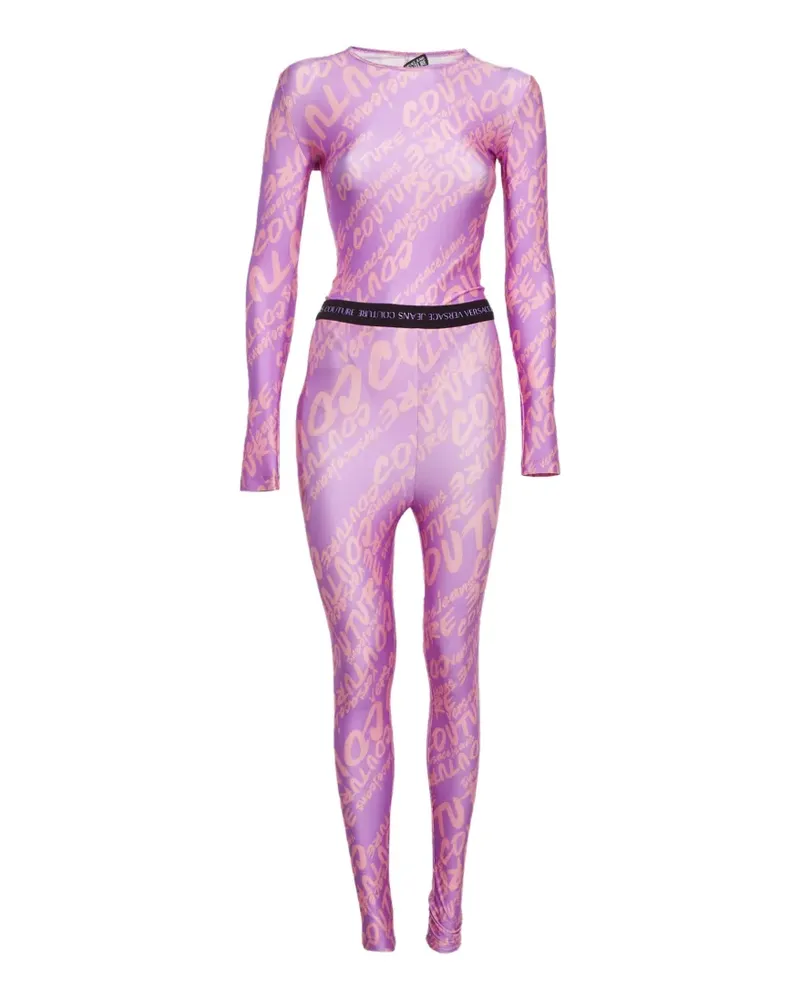 Versace Jeans logo-print jersey set - Violett Violett