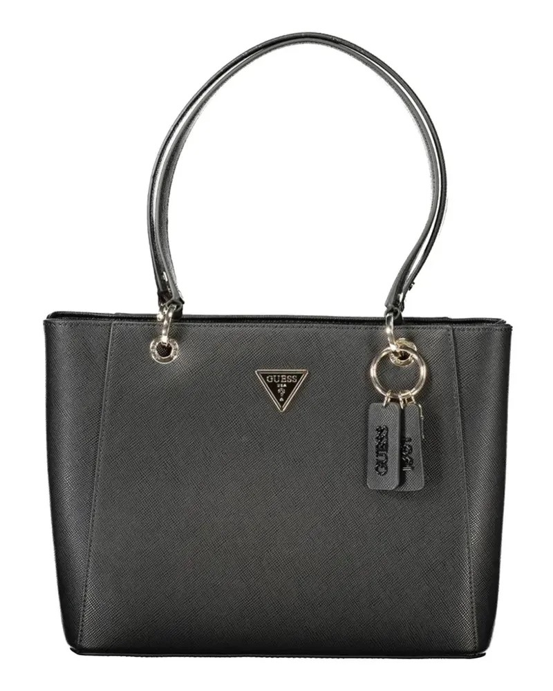 Guess logo-plaque tote bag - Schwarz Schwarz