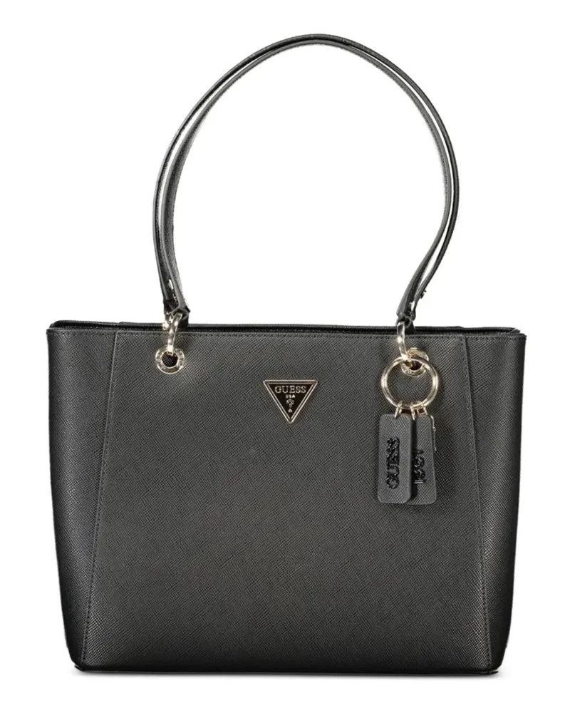 Guess logo-plaque tote bag - Schwarz Schwarz