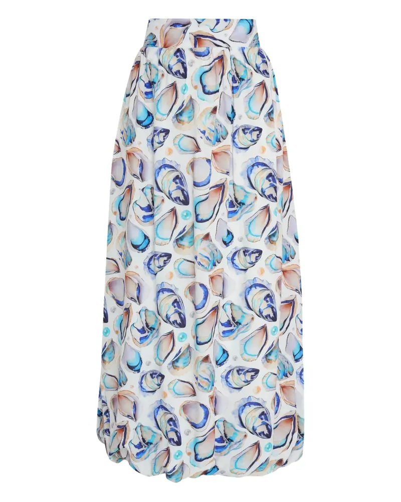 BRIGITTE Zahra oyster-print skirt - Weiß Weiß