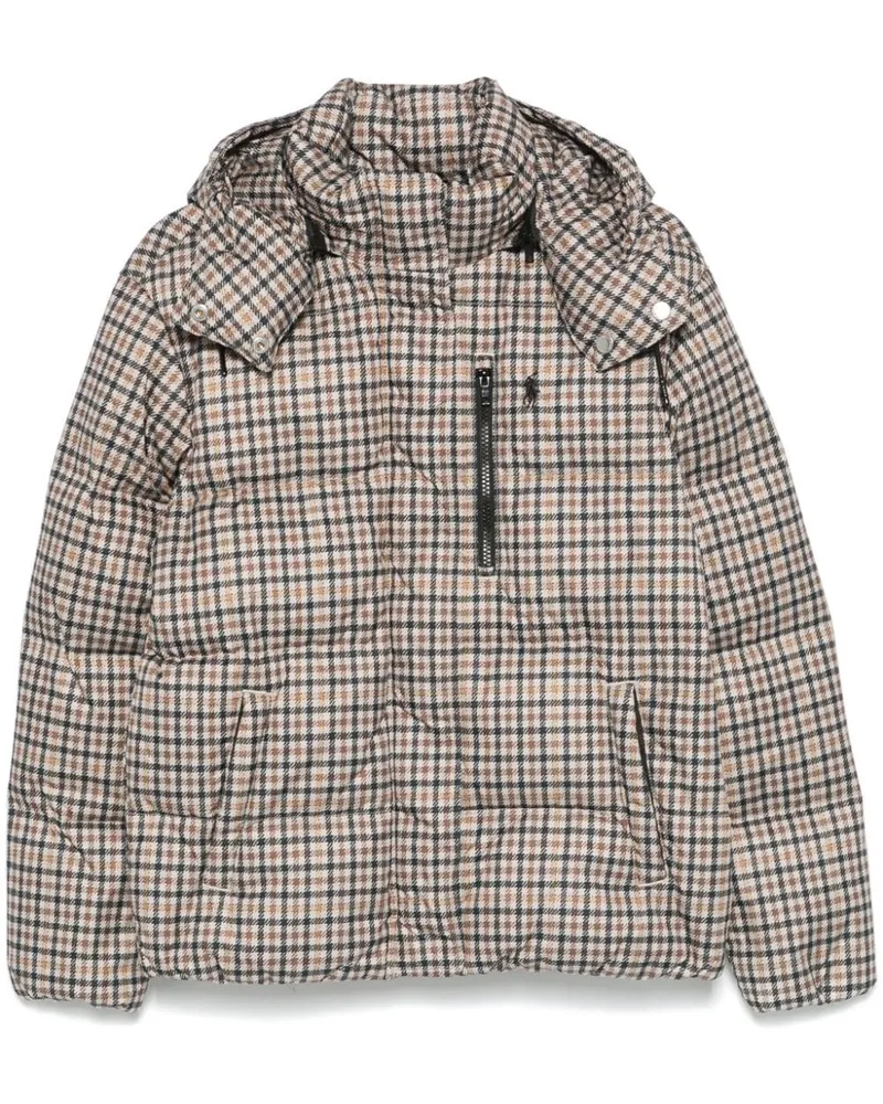 Ralph Lauren Gesteppte Jacke mit Hahnentrittmuster - Nude Nude