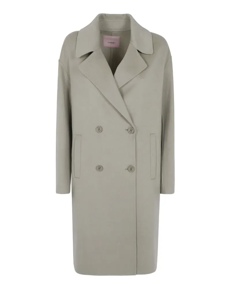 Twin-Set double-breasted notched-lapels coat - Grün Grün
