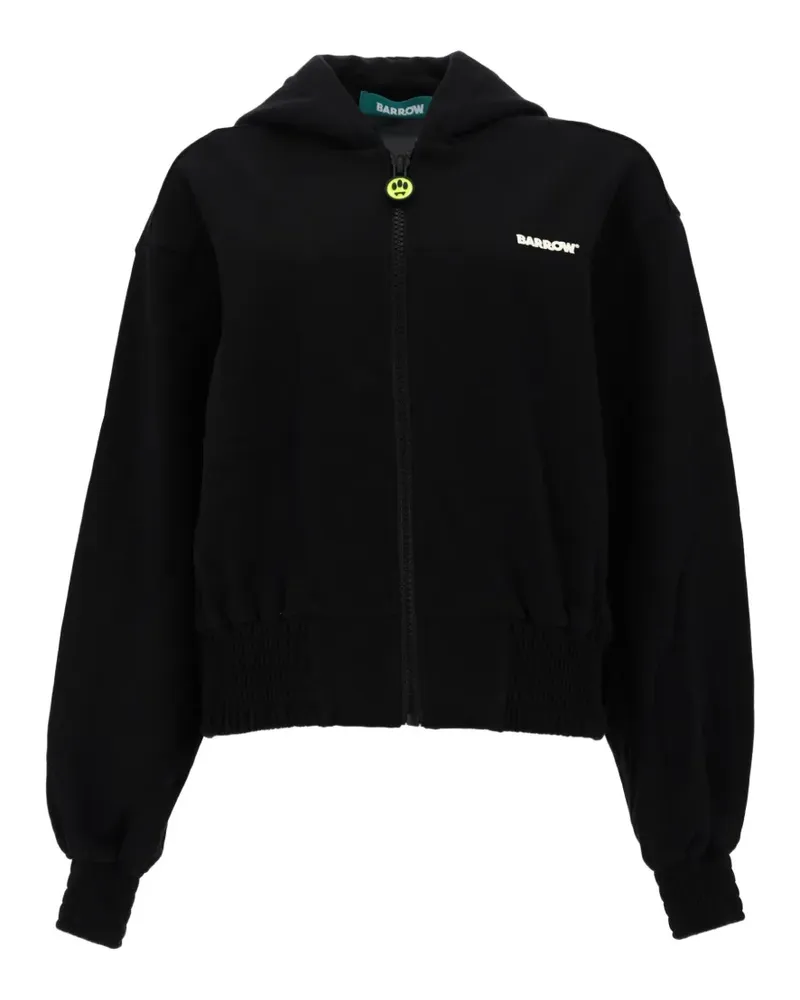 BARROW logo-print zip-up hoodie - Schwarz Schwarz