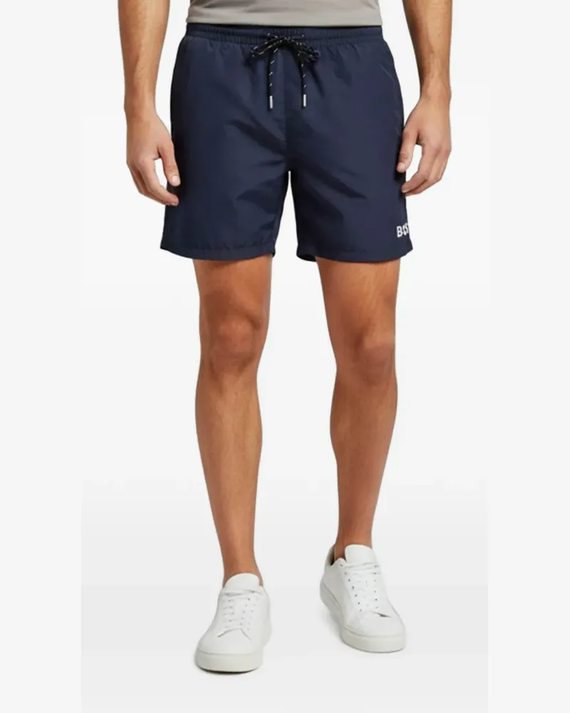 HUGO BOSS Starfish logo-print swim shorts - Blau Blau