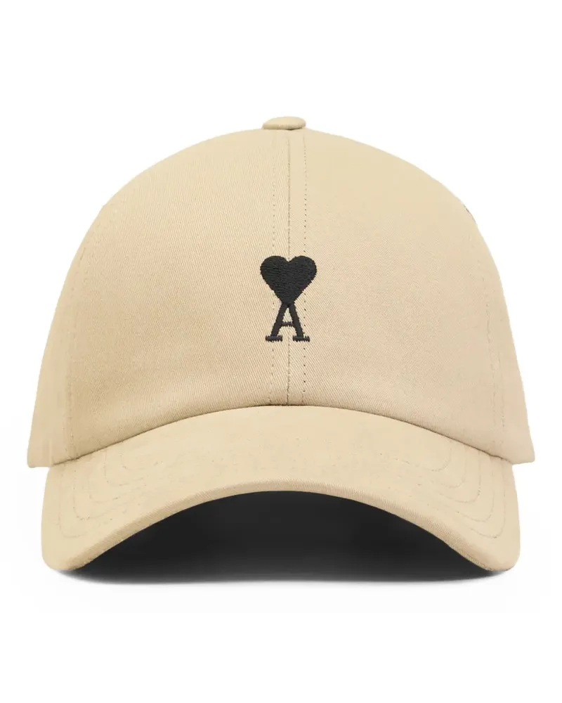 AMI Paris Baseballkappe mit Ami De Coeur-Stickerei - Nude Nude