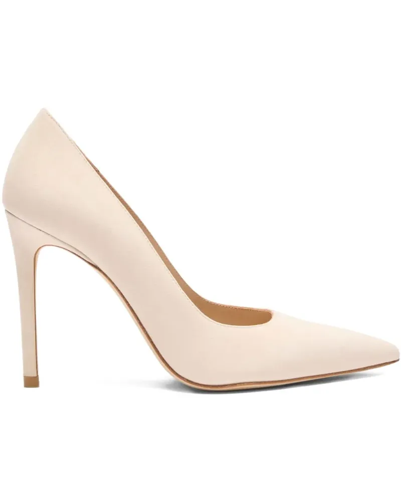 Stuart Weitzman pointed-toe suede pumps - Nude Nude