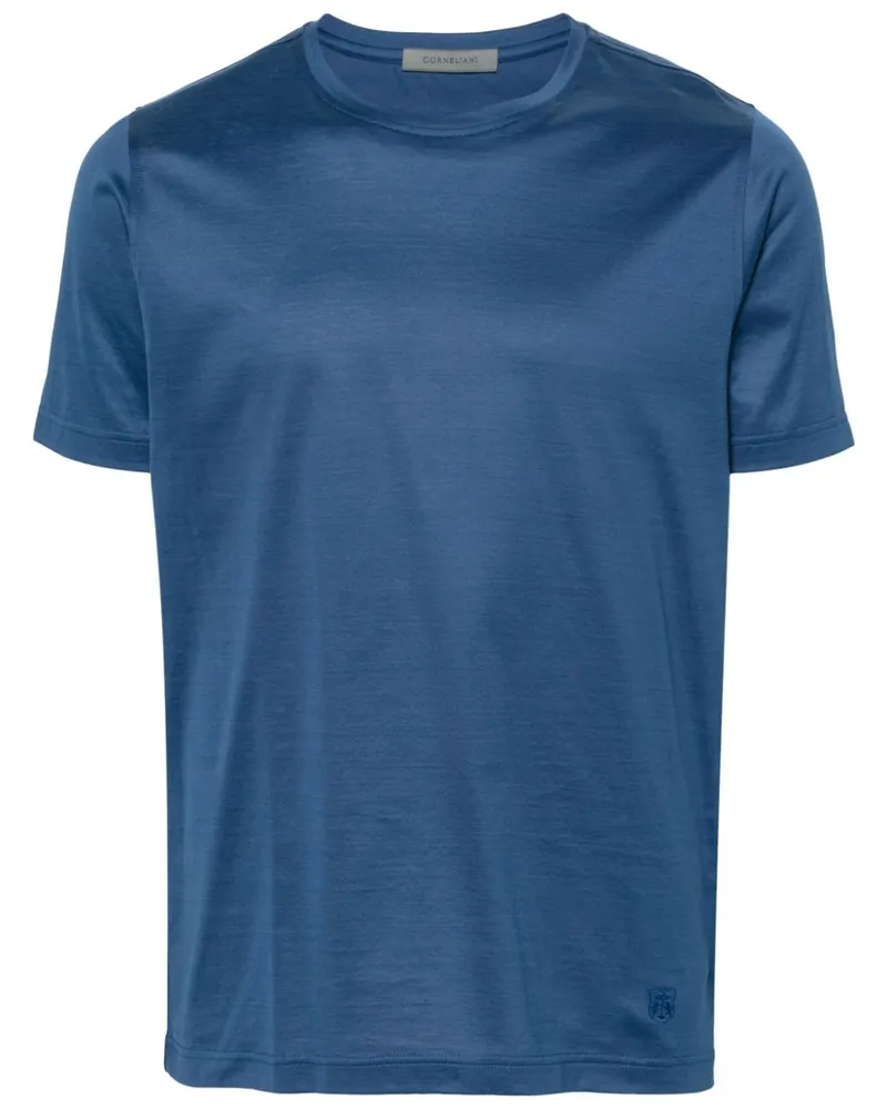 Corneliani T-Shirt mit Rundhalsausschnitt Blau