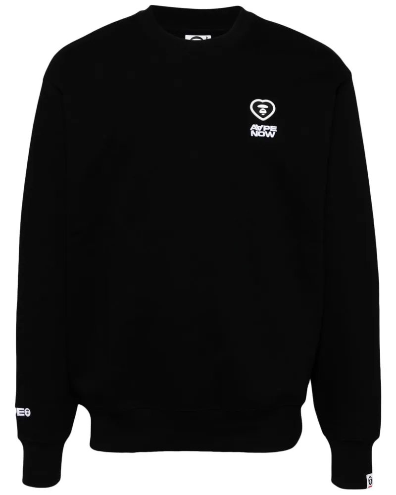 BAPE Sweatshirt mit Logo-Patch - Schwarz Schwarz