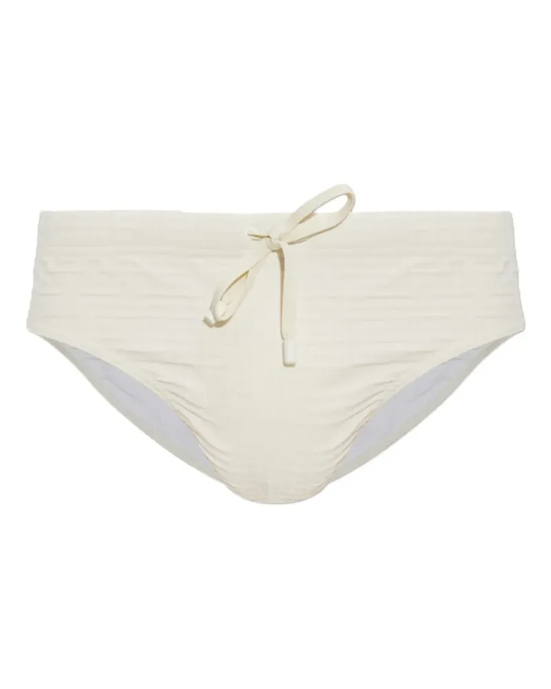 Balmain monogram-pattern swim briefs - Nude Nude