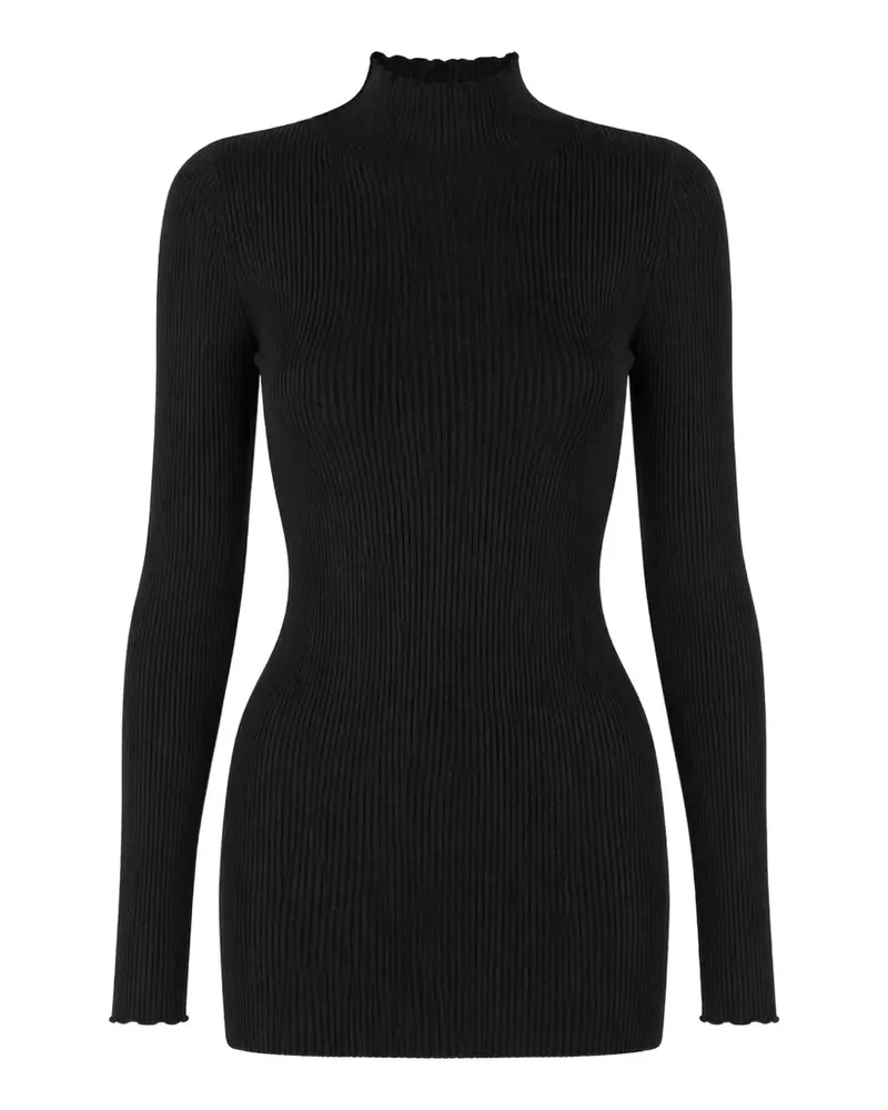 Rick Owens ribbed-knit high-neck sweater - Schwarz Schwarz