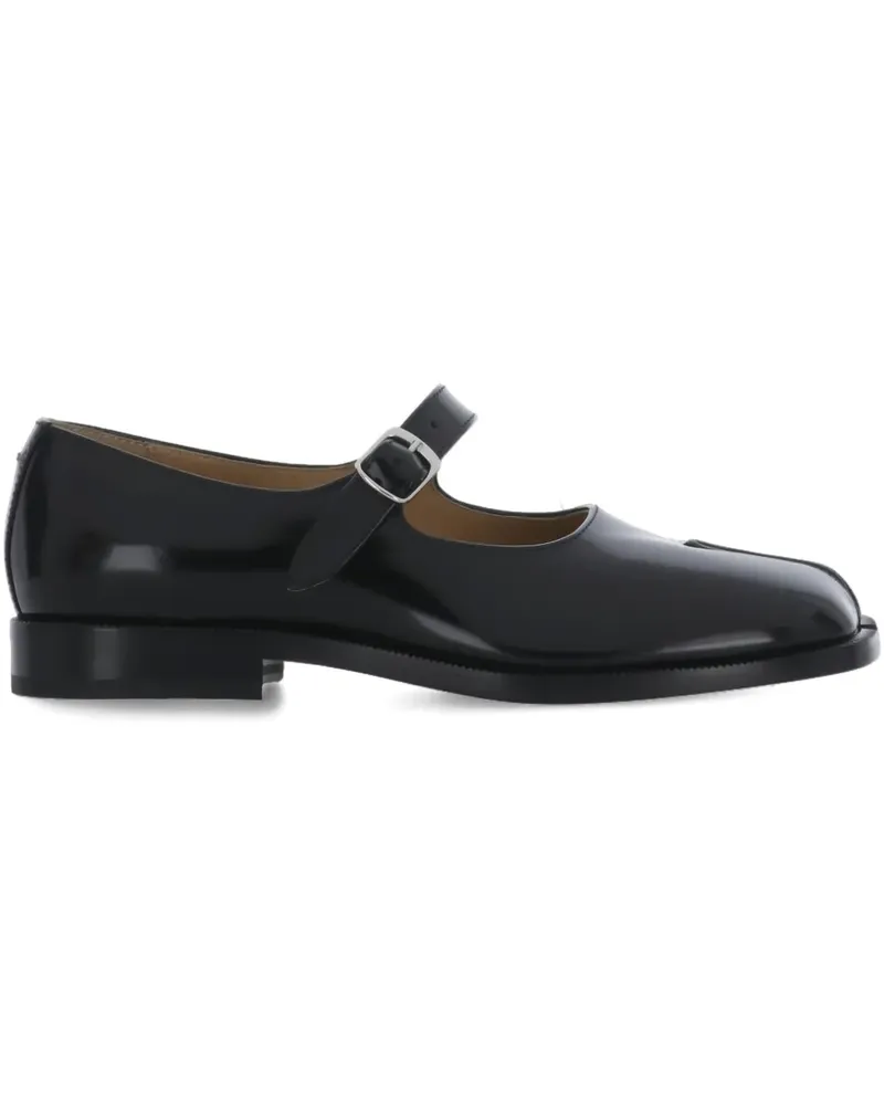 Maison Margiela Flache Tabi Schnallenschuhe - Schwarz Schwarz