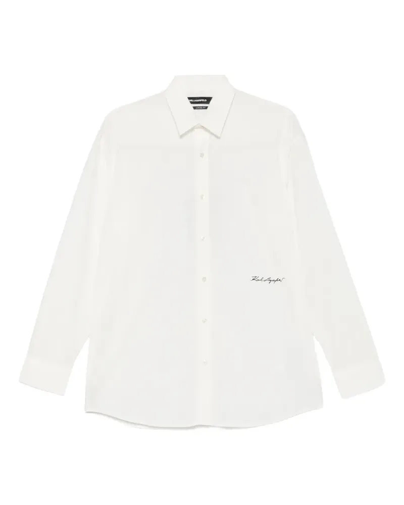 Karl Lagerfeld logo-print long-sleeve shirt - Weiß Weiß