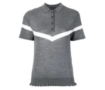 Strick-Poloshirt mit Rüschensaum