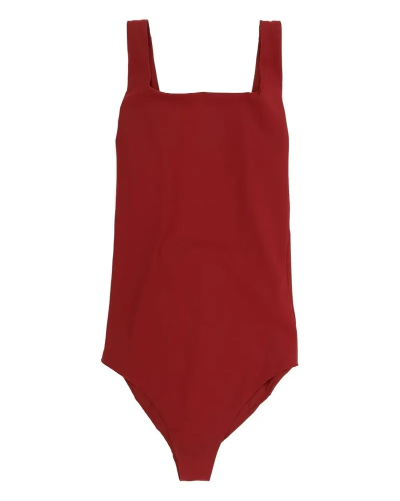 Jil Sander square-neck swimsuit - Rot Rot