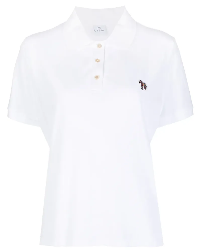 Paul Smith Poloshirt mit Zebra-Patch - Weiß Weiß