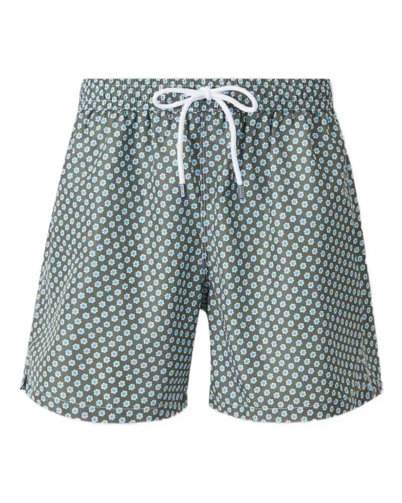 Fedeli Badeshorts mit Blumenmuster - Grün Grün