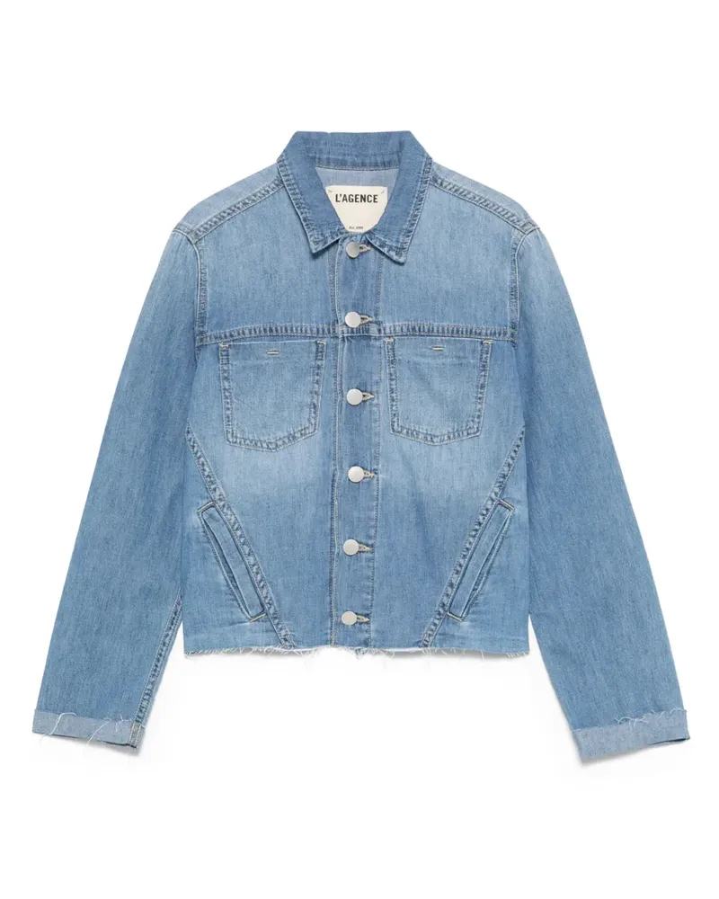 L'Agence Jeansjacke mit Ziernaht - Blau Blau