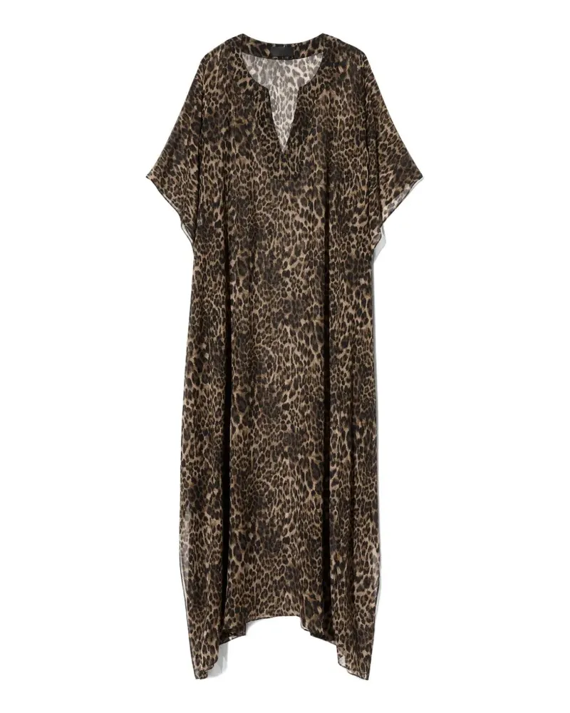 Nili Lotan Maxikleid mit Leoparden-Print - Braun Braun