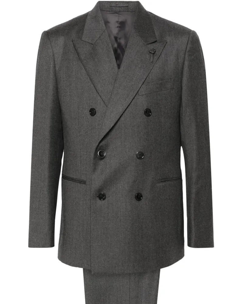 LARDINI Anzug aus Filz Grau