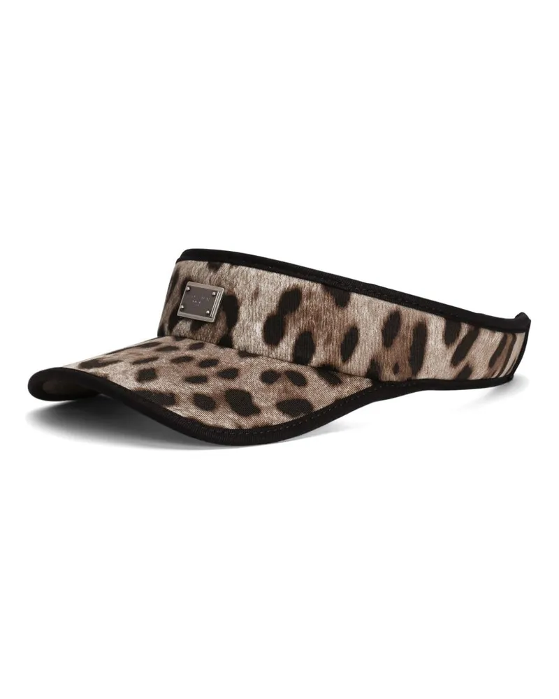 Dolce & Gabbana Sonnenblende mit Leoparden-Print - Braun Braun