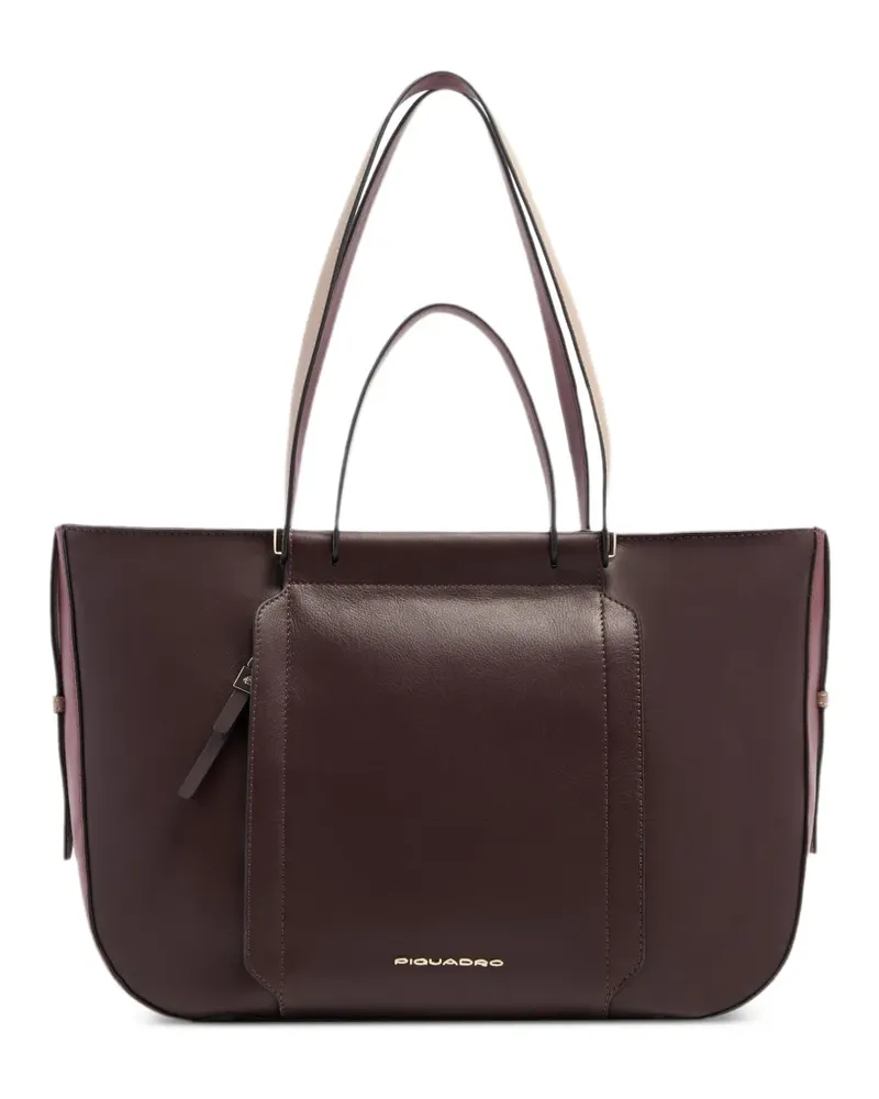 Piquadro Shopper mit Logo-Schild - Rot Rot