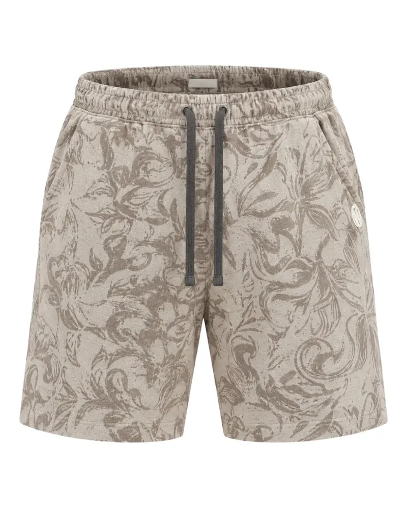 CROSSLEY floral-print terry shorts - Nude Nude