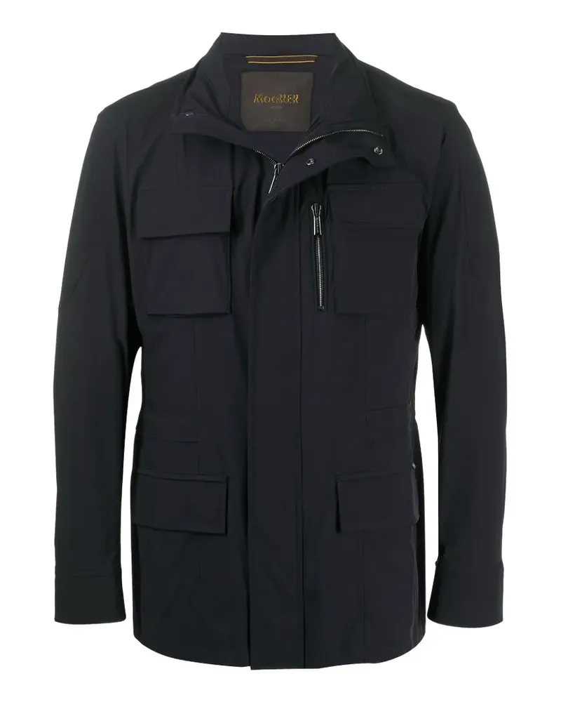 MOORER Manolo multi-pocket jacket - Blau Blau