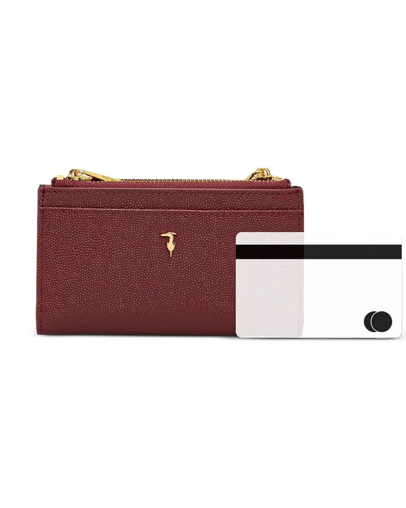 Trussardi logo-plaque wallet - Rot Rot
