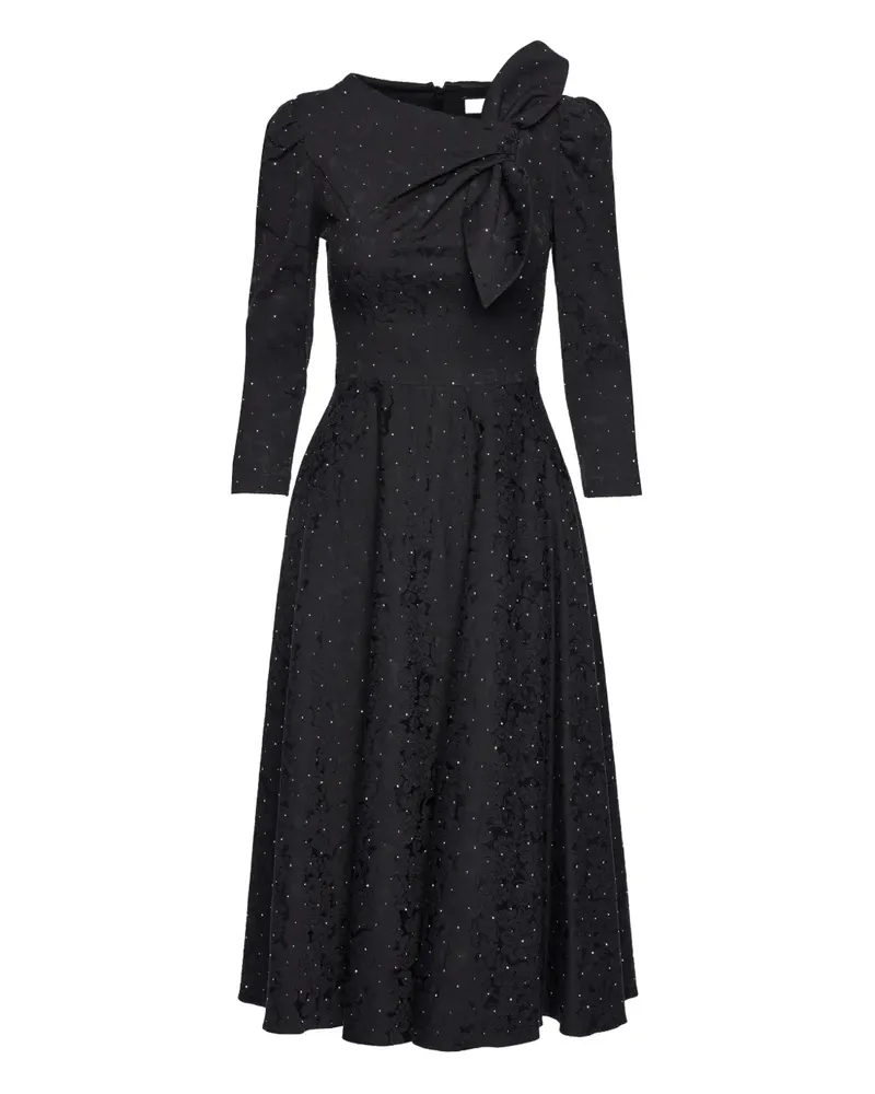 NISSA Verziertes Brokat-Midikleid - Schwarz Schwarz