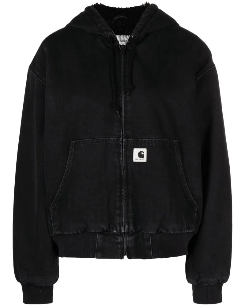 Carhartt WIP Hemdjacke mit Logo-Patch - Schwarz Schwarz