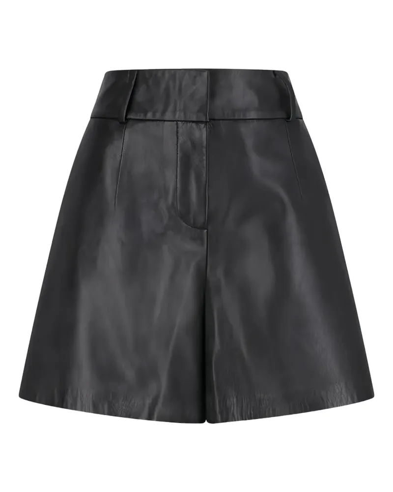 DESA Shorts aus Leder - Schwarz Schwarz