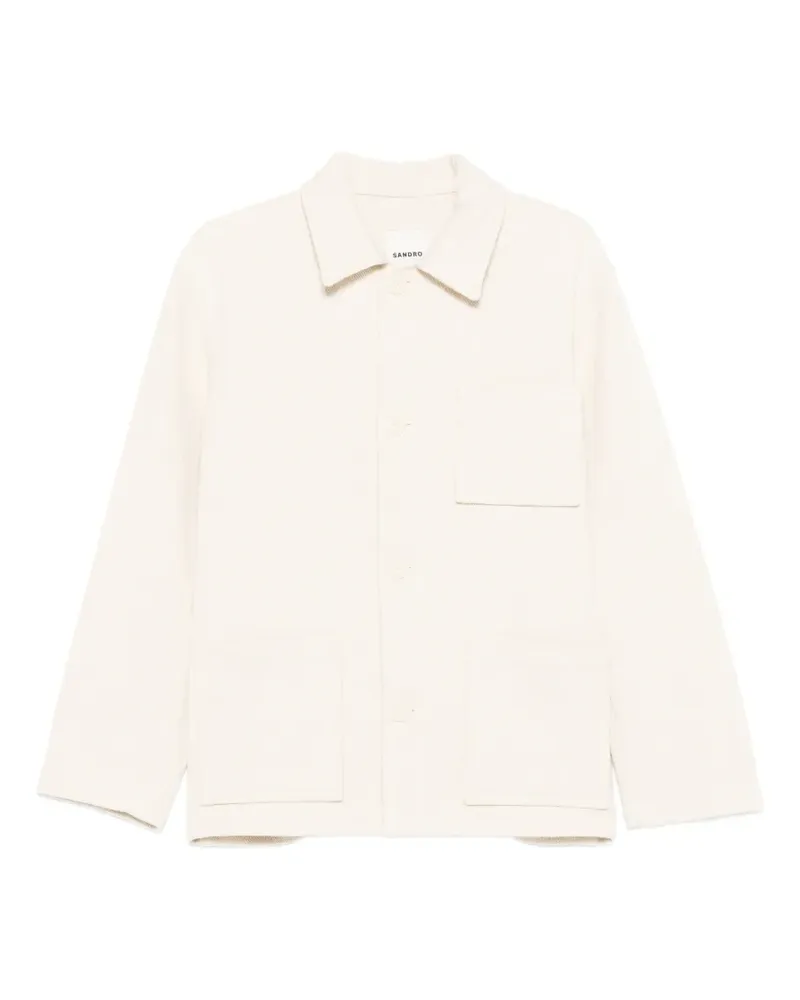 Sandro Hemdjacke mit Brusttasche - Nude Nude