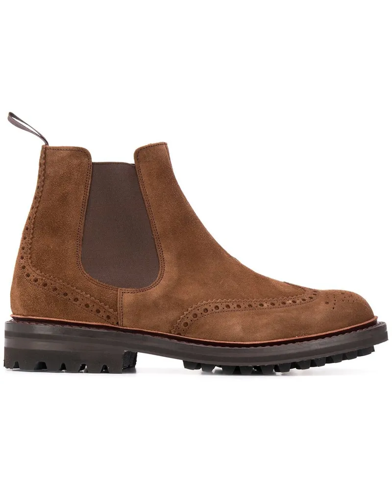 Church's Chelsea-Boots mit Budapestermuster Braun