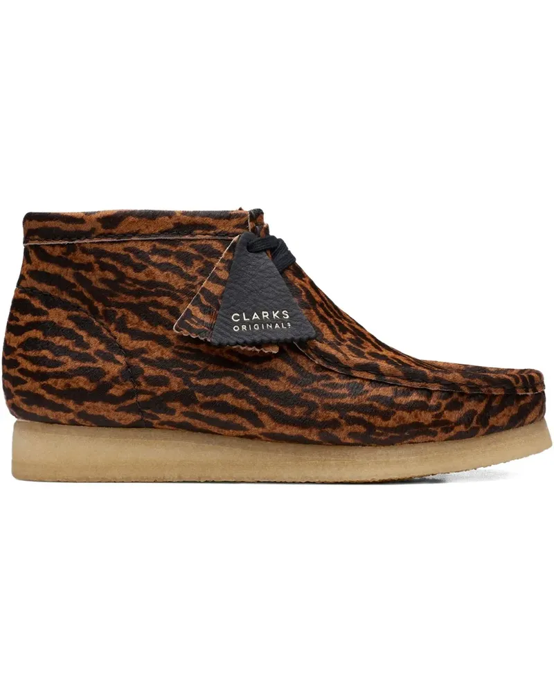 Clarks Originals Wallabee Stiefel in Schildpattoptik - Braun Braun