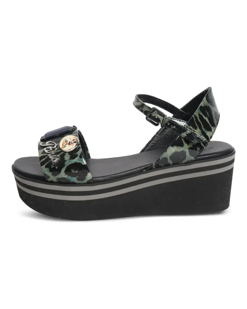 Robert Clergerie Verzierte Plateau-Sandalen - Grün Grün