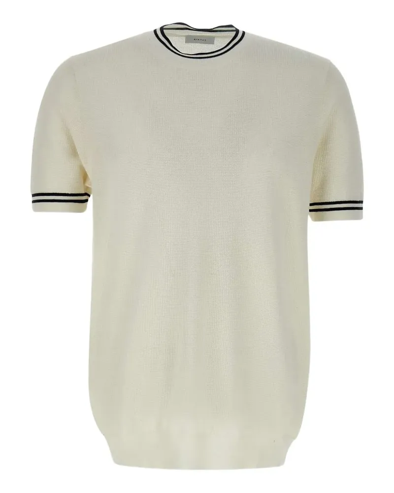 Diktat T-Shirt mit gerippten Details - Weiß Weiß