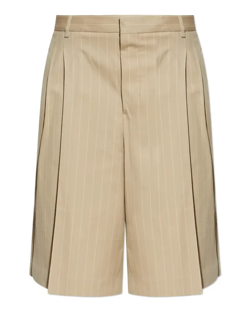 AMI Paris pinstripe pleat shorts - Nude Nude