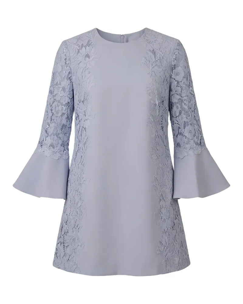 Valentino Garavani lace-panelled flared-sleeve mini dress - Violett Violett