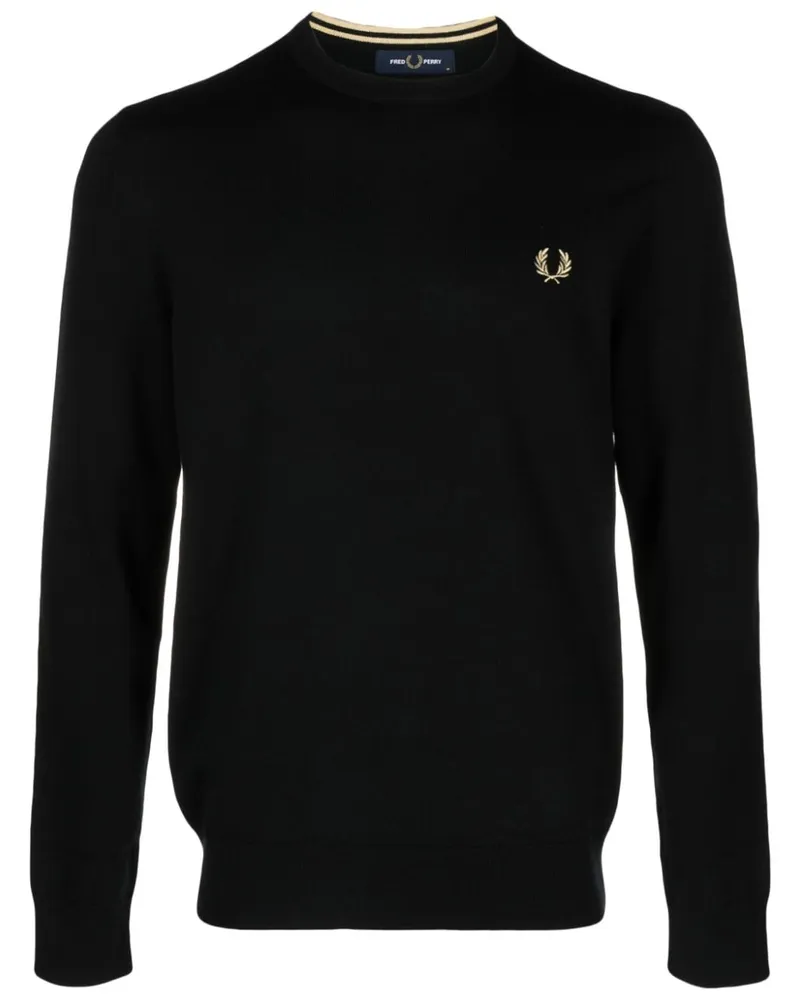 Fred Perry Pullover mit Logo-Stickerei - Schwarz Schwarz