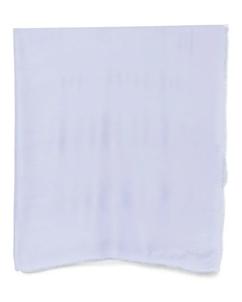 Blumarine logo-jacquard frayed scarf - Violett Violett