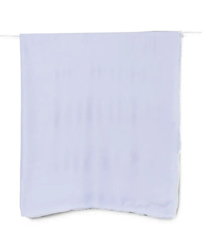 Blumarine logo-jacquard frayed scarf - Violett Violett