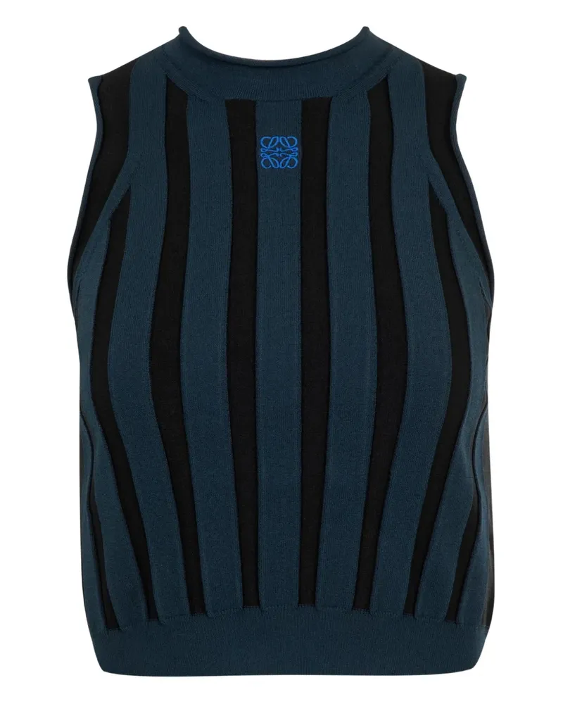 Loewe Gestreiftes Top - Blau Blau