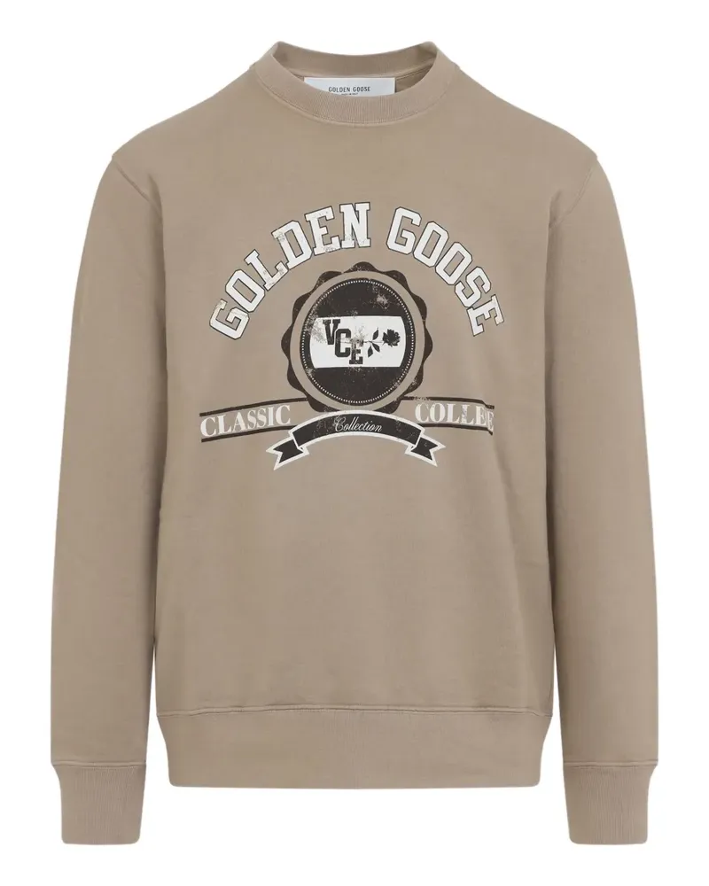 Golden Goose logo-print sweatshirt - Nude Nude