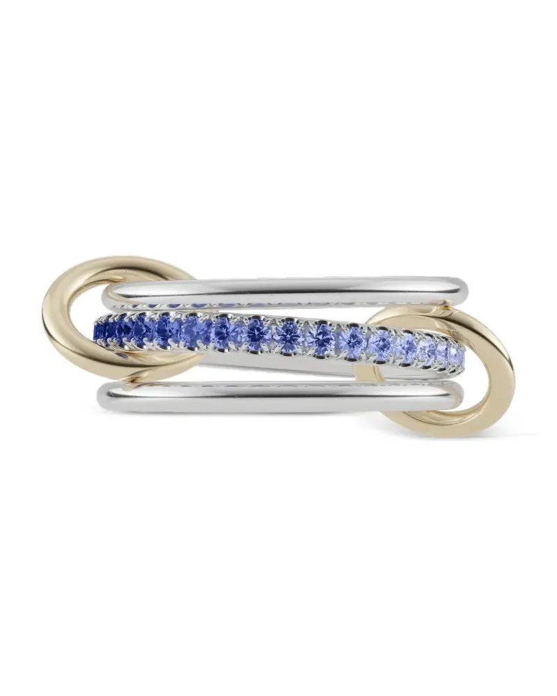 Spinelli Kilcollin 18kt Tigris Gelbgoldring mit Saphiren - Silber Silber
